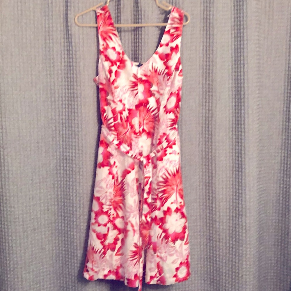 Lands End linen floral print dress 4